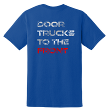 Load image into Gallery viewer, Going Bracket Racing Door Trucks To The Front Adult Tee
