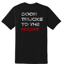 Load image into Gallery viewer, Going Bracket Racing Door Trucks To The Front Adult Tee
