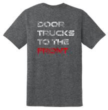Load image into Gallery viewer, Going Bracket Racing Door Trucks To The Front Adult Tee